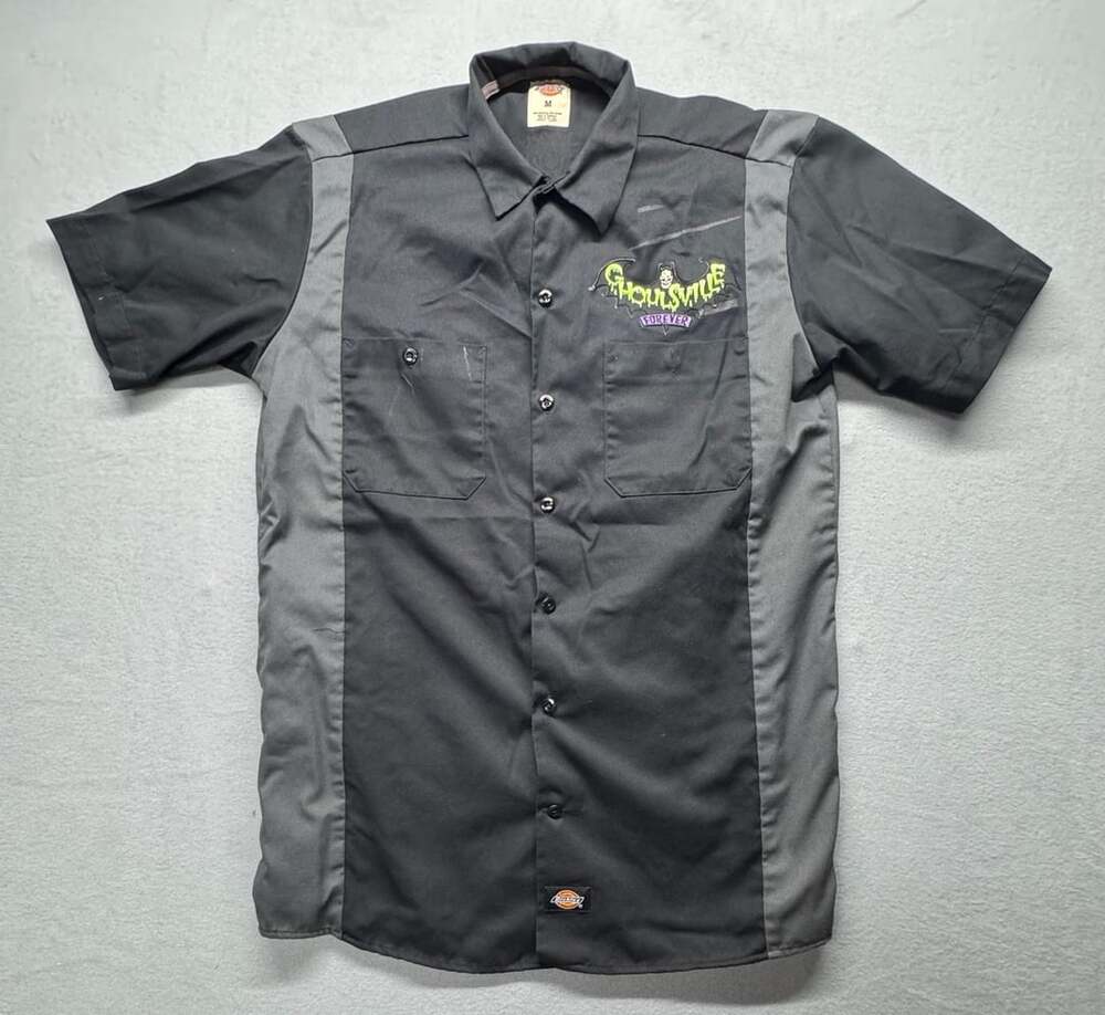 Dickies Ghoulsville Forever Glow In The Dark Work Shirt Medium